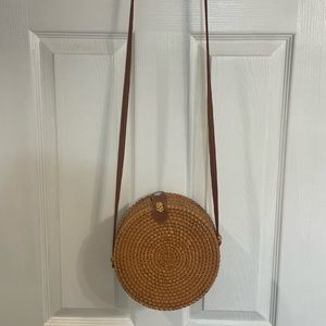 Handwoven Round Rattan Bag